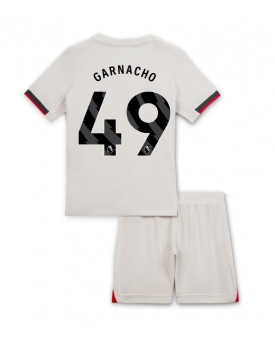 Chelsea Alejandro Garnacho #49 Maglia Gara Trasferta Repliche 2025-26 Bambino Maniche Corte